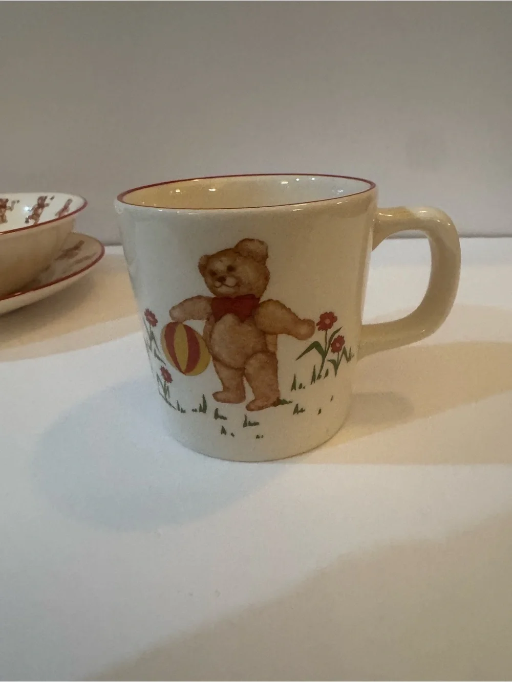 Vintage Mason's Ironstone 3-Piece Teddy Bear Set 1984 England